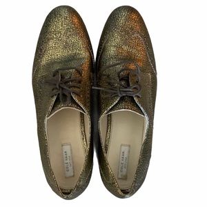 Cole Haan Metallic Zerogrand Wingtip Oxfords 8.5